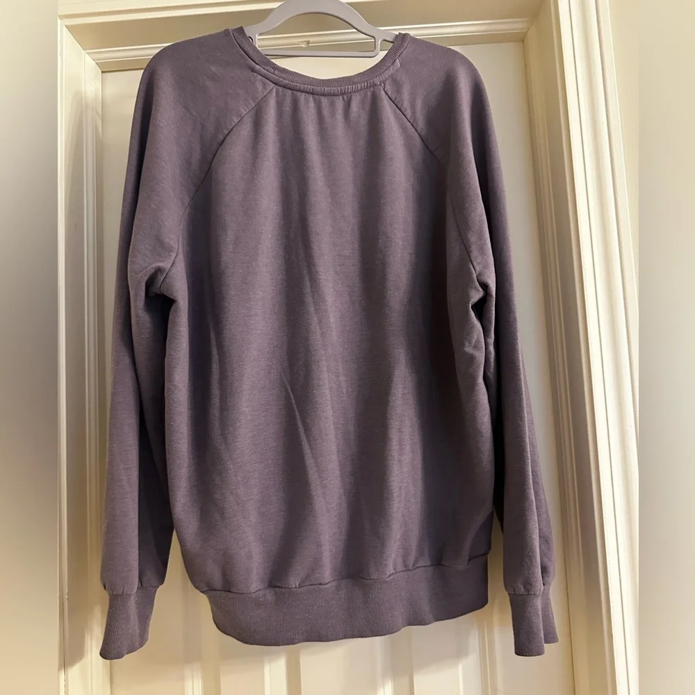 Z BY ZELLA Welina Maternity Pullover Sweatshirt Purple Mulled Medium